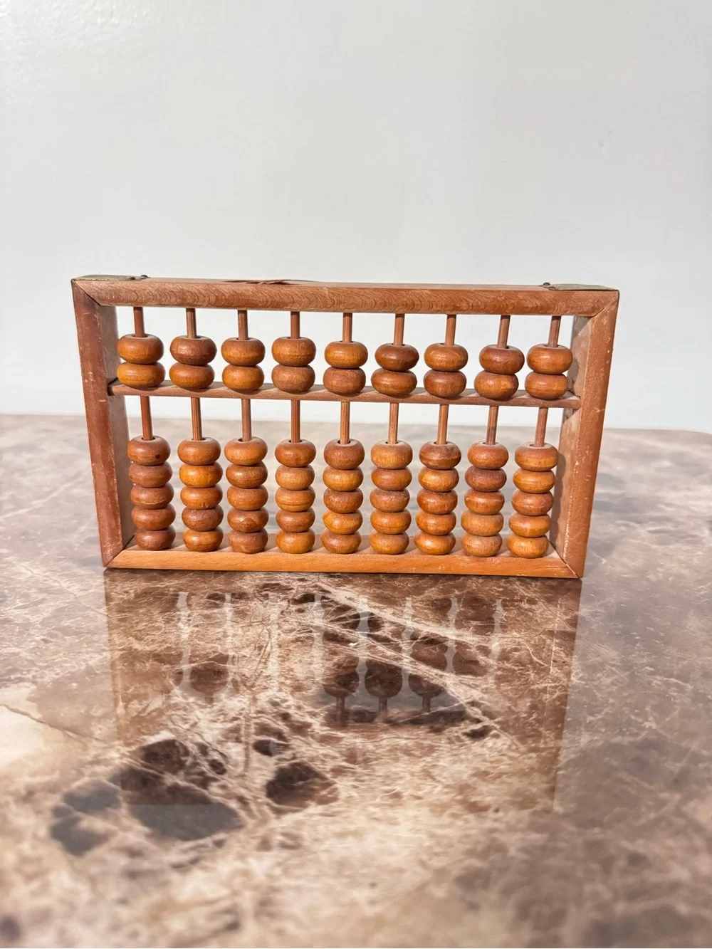 Vintage Wooden Abacus | Mid-Century Wood Counting Frame | Rustic Farmhouse Decor